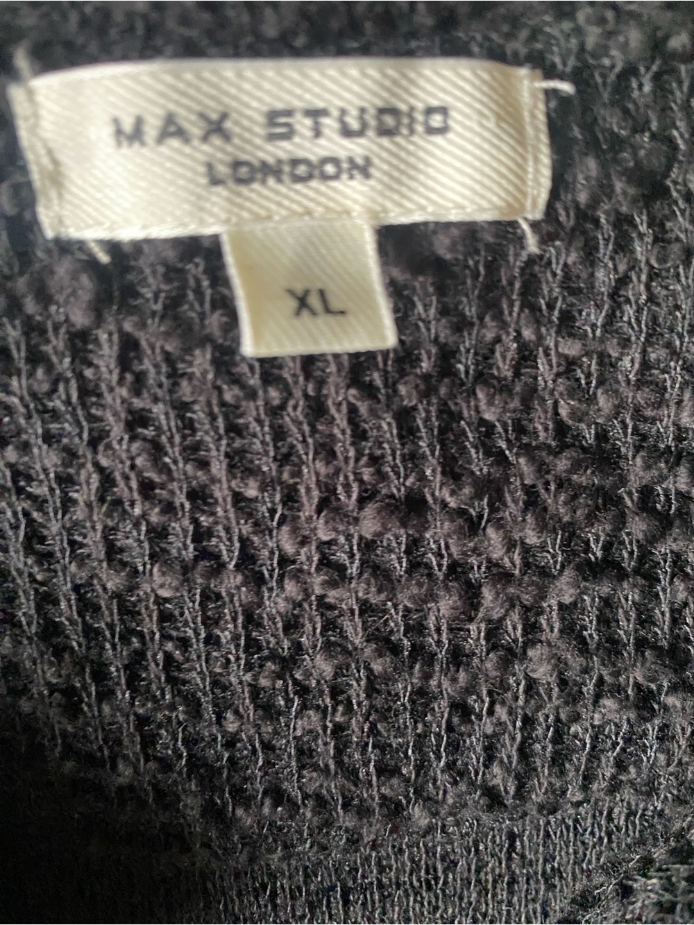 Max Studio London Black Bouclé Open-Front Jacket Size XL - Picture 3 of 4